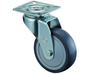 BS Rollen Appliance Caster Swivel Wheel Rubber Diameter 50 mm Load Capacity 50 kg with Plate (A300.A85.050)