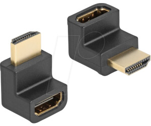 DeLock HDMI Adapter 90° male to female 8K 60 Hz black (66458)