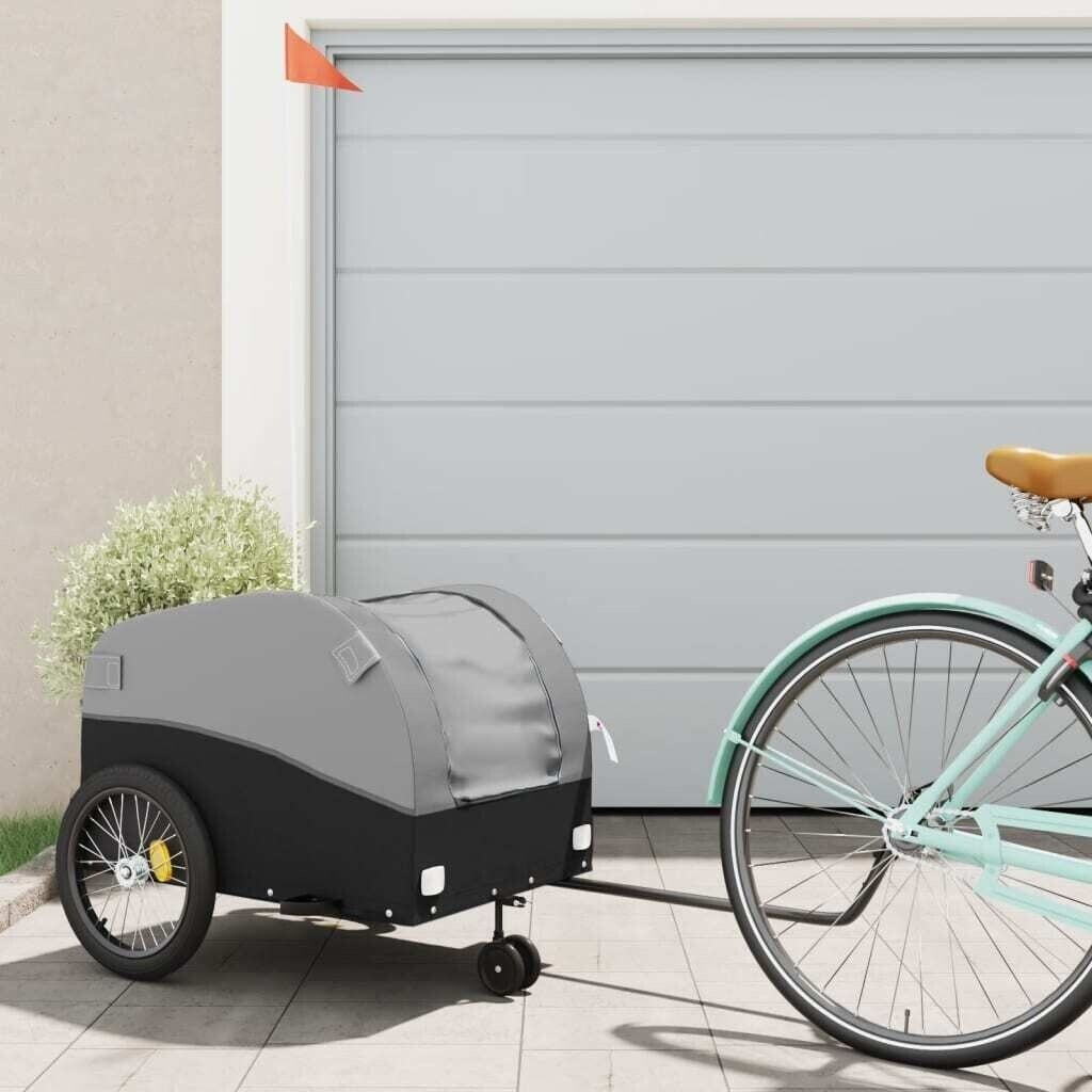 vidaXL Bike Trailer Black and Grey 45 kg Iron (94147)