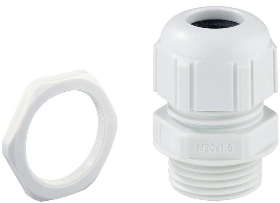 Spelsberg Prensaestopas resistente a impactos, con alivio de tensión, con contratuerca M40 plástico gris claro (22744001)