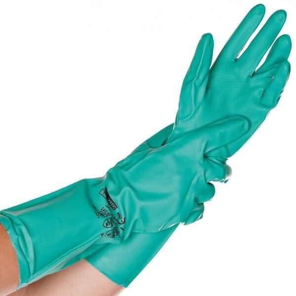 Mensch Nitrile Chemical Protection Gloves Professional green (2661)