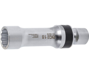 BGS Spark Plug Socket, 12-point, with Retaining Spring 10 mm (3/8") Drive 18 mm (6849)