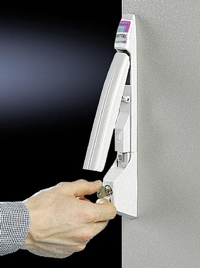 Rittal Poignée Confort Gris Clair (RAL 7035) pour Armoire Serveur (8611.290)