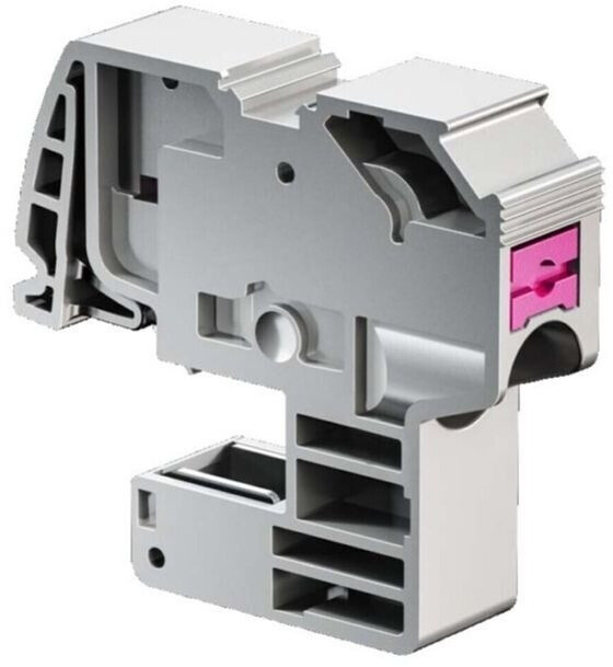 Rittal Borne de connexion conducteur Push-In Gris 10mm épaisseur rail (3456505)