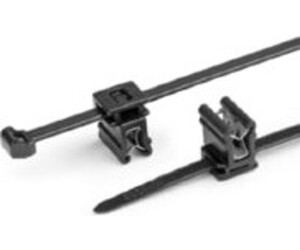 HellermannTyton Bridas para cables con clip T50ROSEC4A-PA66W-BK negro (156-00948)