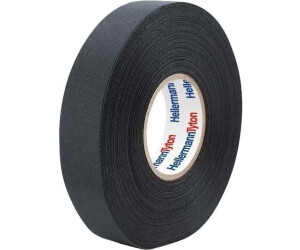 HellermannTyton Adhesive fabric tape HTAPE-PROTECT250-PET-BK black 19mm x 25m (712-10003)