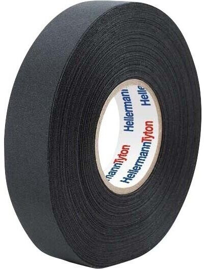 HellermannTyton Ruban adhésif toilé HTAPE-PROTECT250-PET-BK noir 19mm x 25m (712-10003)