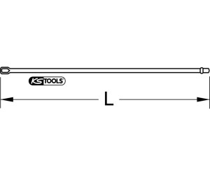 KS Tools 1-inch Radiator Nipple Key, 500mm (131.0500)