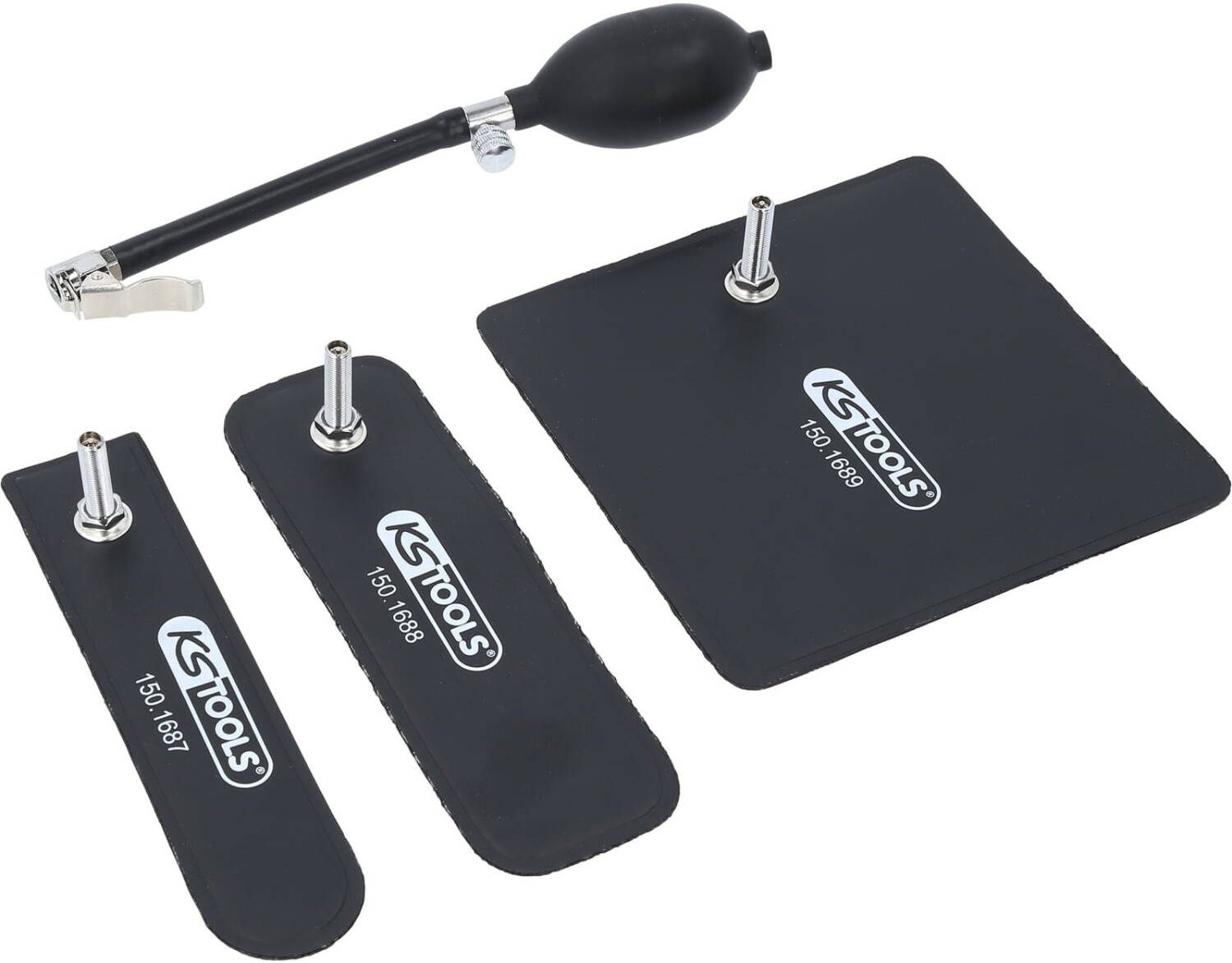 KS Tools Pressure Cushion Set with Hand Pump, 4 pieces (150.1685)