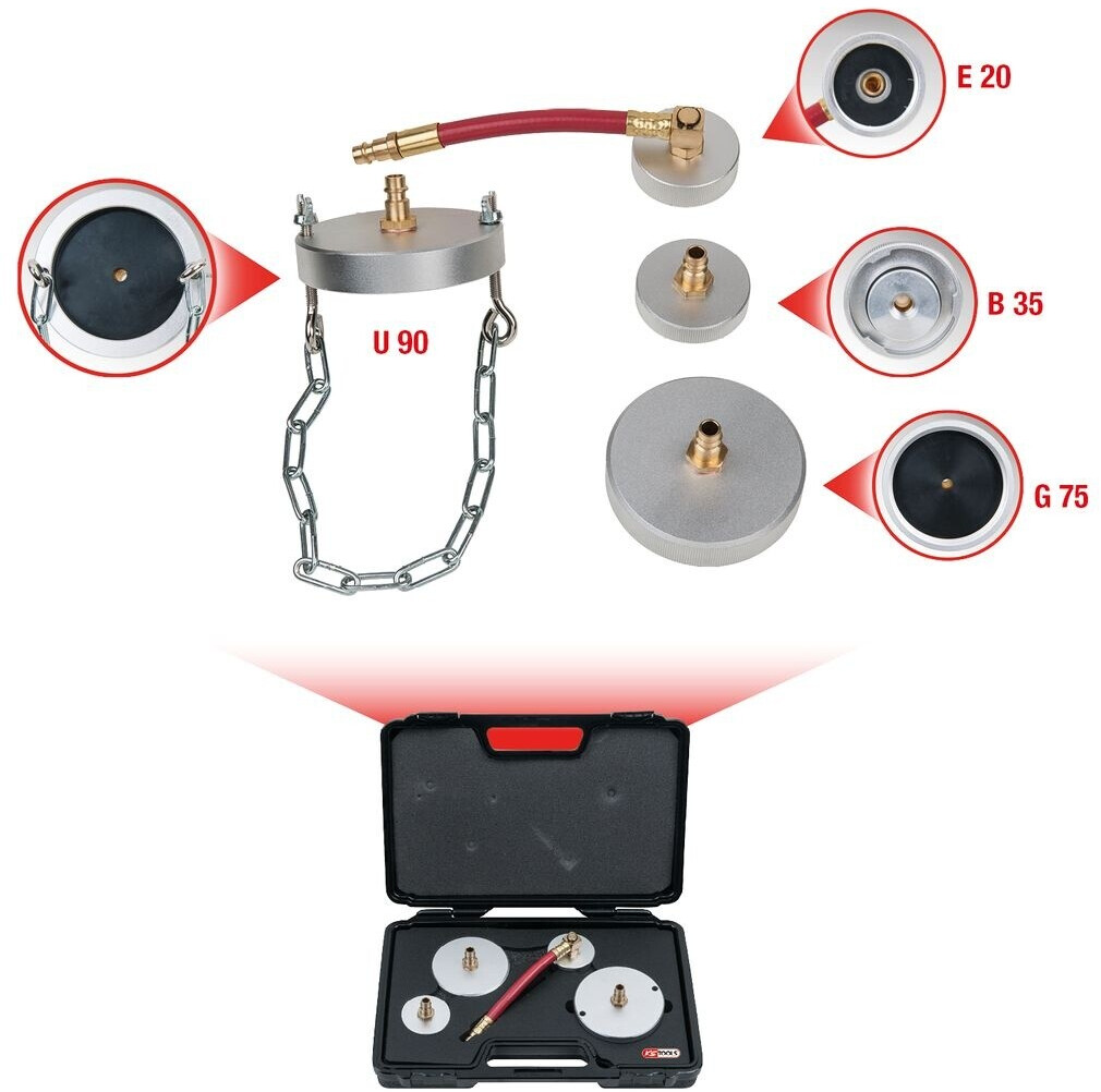 KS Tools Universal Adapter Set for Brake Bleeding, 4 pcs (160.0710)
