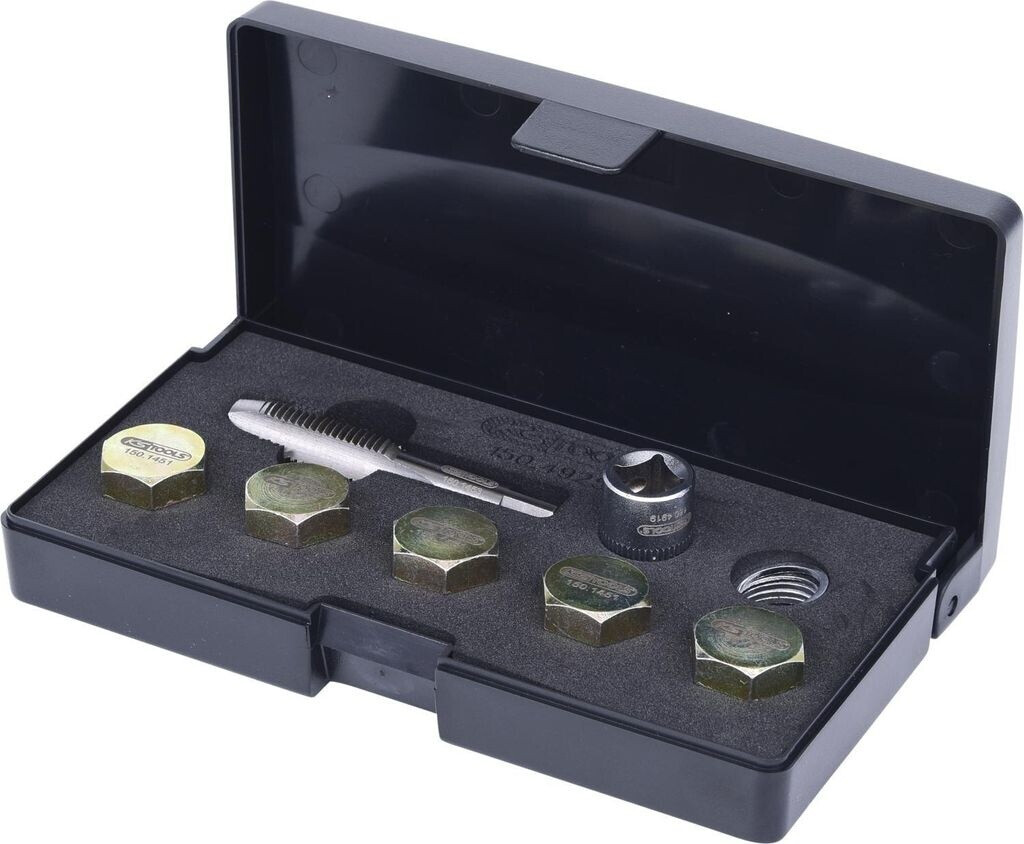 KS Tools Oil Drain Plug Thread Repair Kit, 12-piece M15 x 1.5 (150.4925)