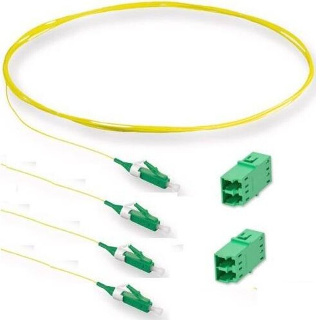 Corning Pigtail + Kupplung SET LCAPC 4/2Duplex (BAT-PSY-22RT)