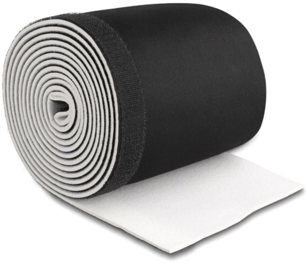 DeLock Gaine de câble Néoprène avec bande Velcro Noir/Blanc (20865)