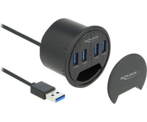 DeLock USB 3.0 4-Port Type-A Desk Hub for flush mounting (64153)