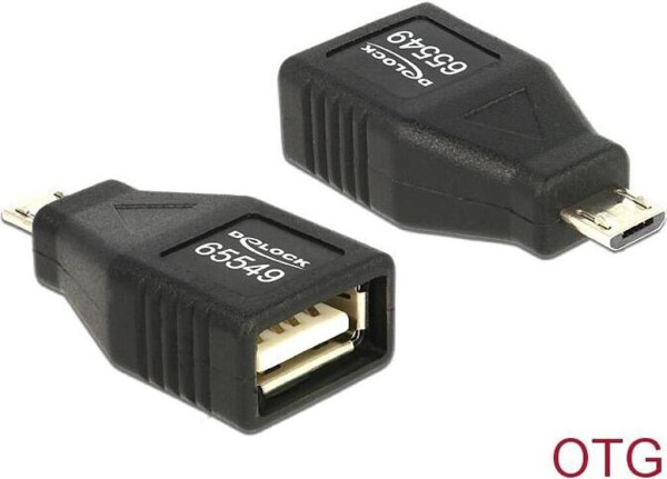 DeLock USB Adapter Micro-B Stecker auf USB 2.0 Buchse OTG (65549), Bild 2