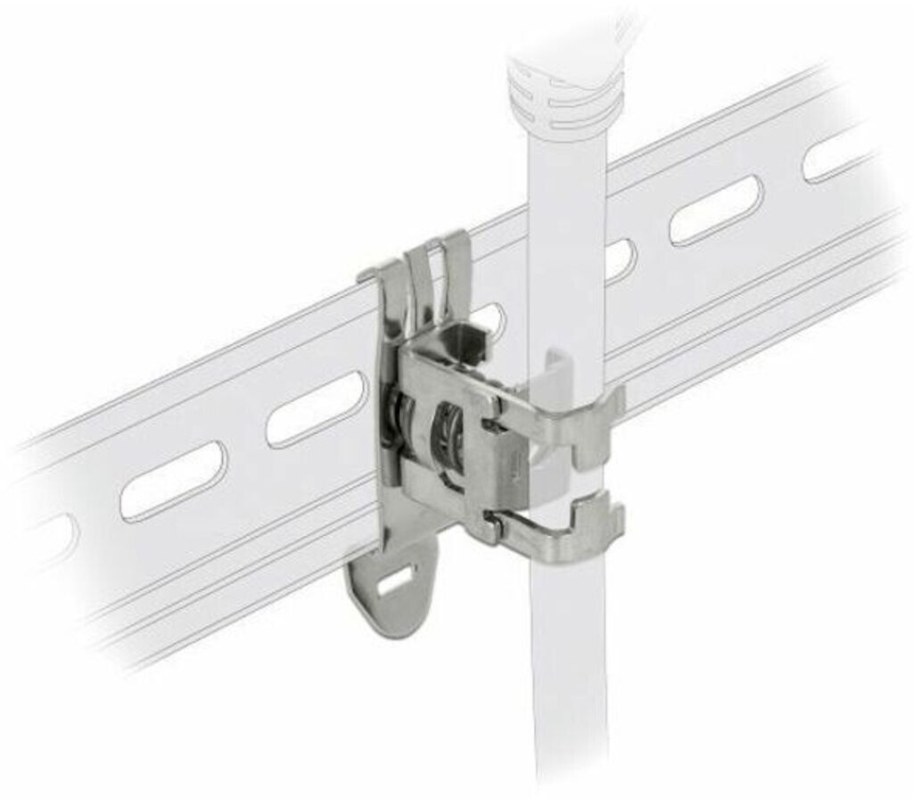 DeLock Abrazadera de blindaje para carril DIN 3-8mm Metal (66440)