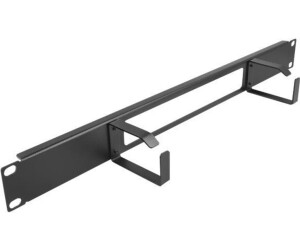 DeLock Kabelmanagement Rangierpanel mit Öffnung und 2 Bügel 1HE schwarz (66655)