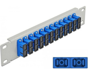DeLock LWL Patchpanel 10'' 12-Port SC Duplex 1HE grau (66791)