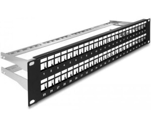 DeLock Keystone Patchpanel 19'' 48 Port 2HE schwarz (66878)
