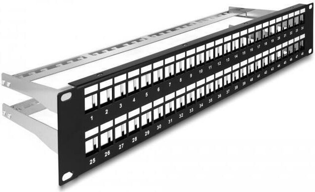 DeLock Panneau de distribution Keystone 19'' 48 ports 2U noir (66878)