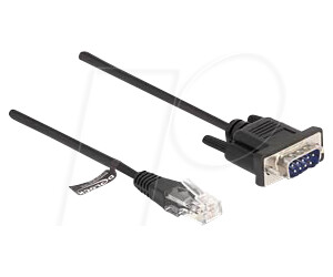 DeLock Kabel RJ45 zu Seriell RS-232 D-Sub 9 Stecker 30 cm schwarz (88008)