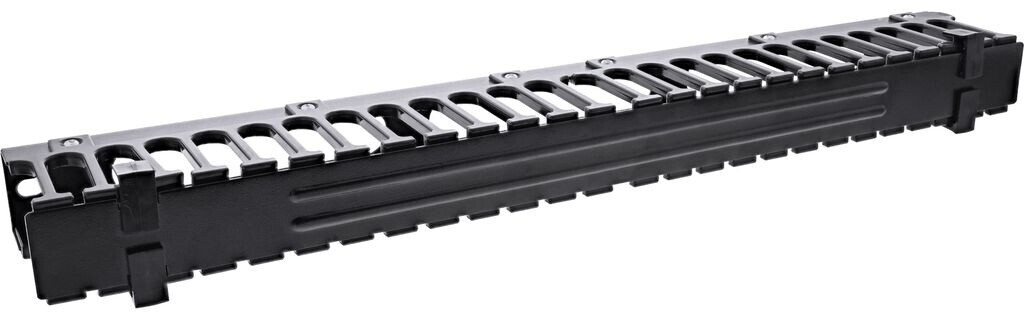 InLine Panneau de gestion de câbles pour armoire de commutation noir (19110N)