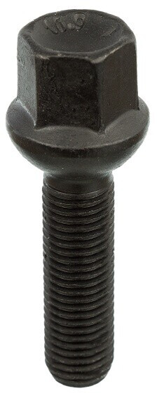 H&R Wheel Bolt with Moving Ball Seat M14x1.5 R14mm Black (B1455107)