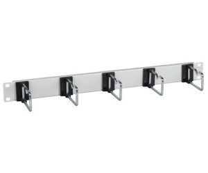 EFB-Elektronik Kabelführungspanel 19" 1HE, 5x Stahlbügel 75mm, grau (699980.1)