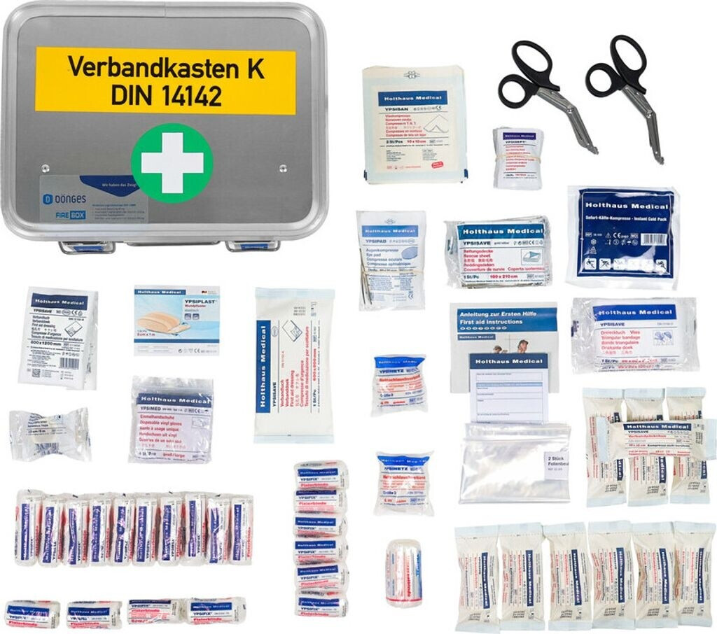 Dönges Firefighter First Aid Kit DIN 14142 in FireBox