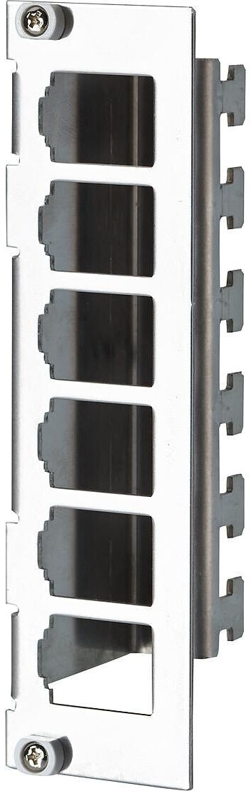 Metz Connect Support de module 6 ports 3HE 7TE acier inoxydable non équipé (130B10E2E-E)