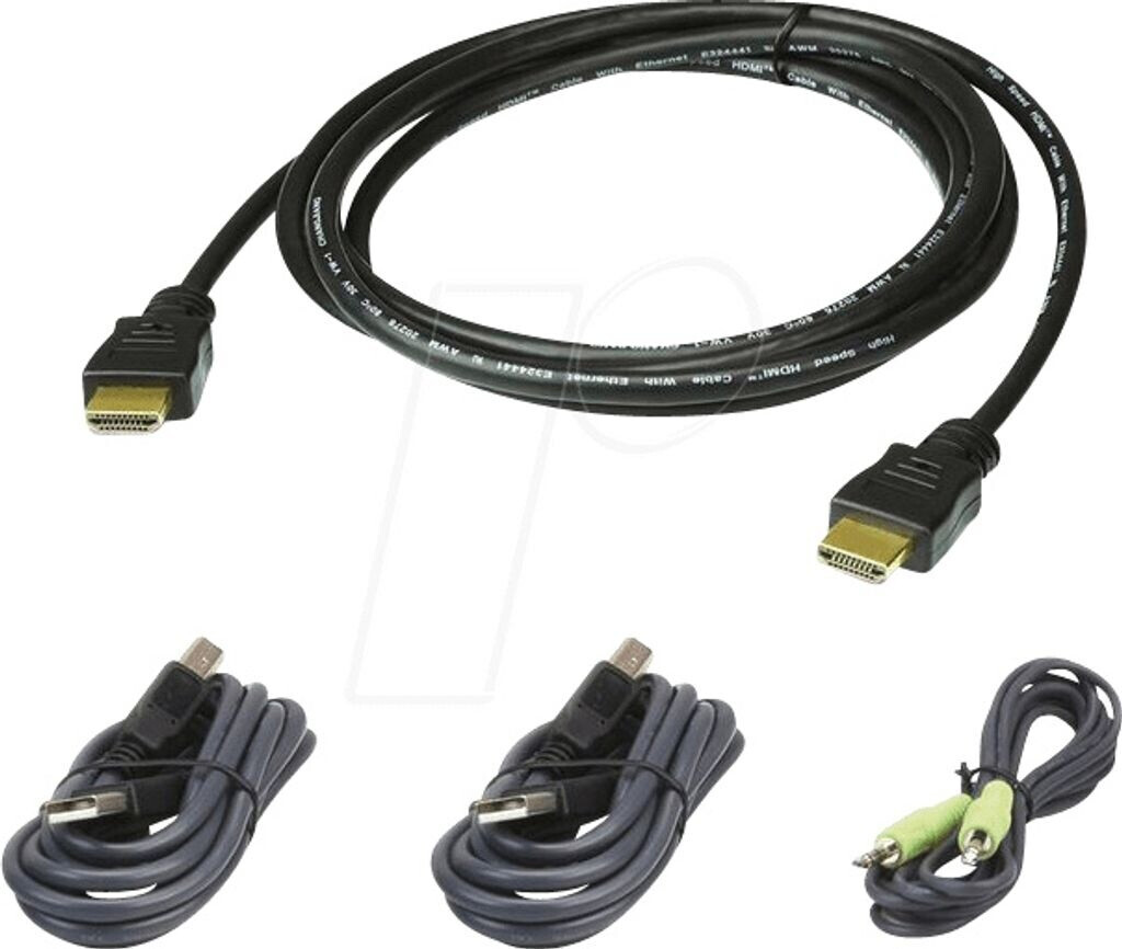 Aten Kit Câble KVM pour Clavier/Vidéo/Souris HDMI USB 1,8 m (2L-7D02UHX4)