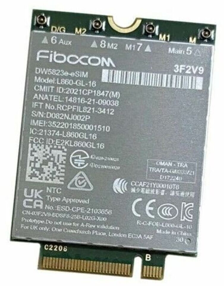 Dell DW5823E Modem Mobile Sans Fil 4G LTE PCIe (0YW17)