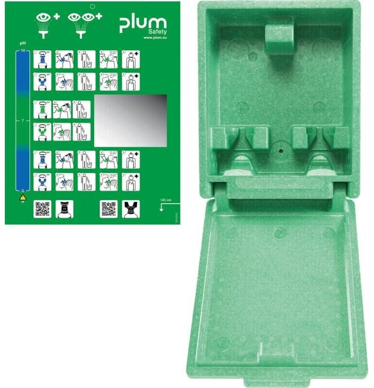 Plum Empty eye wash wall box made of polystyrene with mirror (4651)