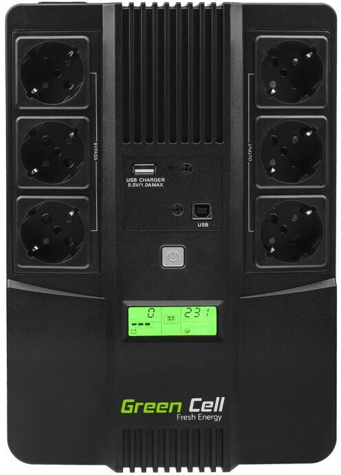 GreenCell Onduleur UPS 600VA (360W) Line-Interactive AVR avec affichage LCD (UPS06)