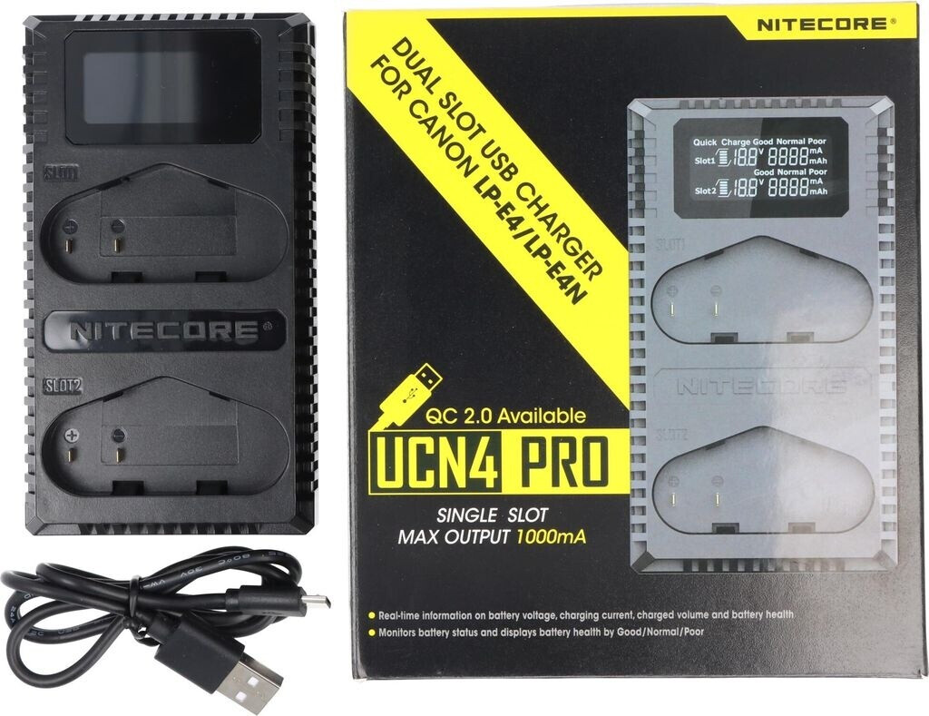 Nitecore UCN4 Pro USB Camera Charger for Canon (UCN4 Pro)