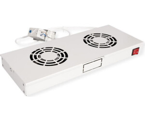 Roline 19-Inch Roof Ventilation Unit 2 Fans, Thermostat grey (26.21.0106)