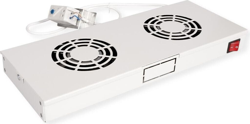 Roline Unité de ventilation de toit 19 pouces 2 ventilateurs, Thermostat Gris (26.21.0106)