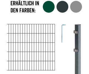 Alberts Valla de barras dobles set completo antracita 10 m largo 100 cm alto (691363)