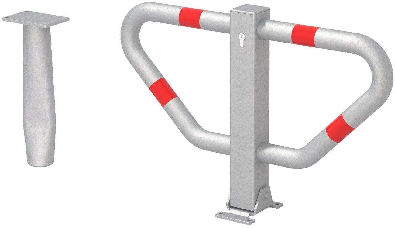 Alberts Alberts Parking Barrier Stoppy II foldable for concrete installation with profile cylinder (770099) - Product image 1 of 5
