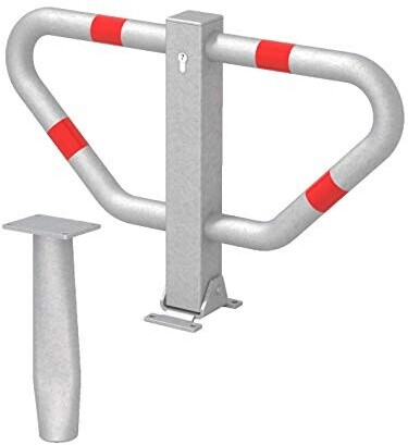 Alberts Alberts Barrera de estacionamiento Stoppy II plegable para instalación en hormigón con cilindro perfilado (770099) - detail view