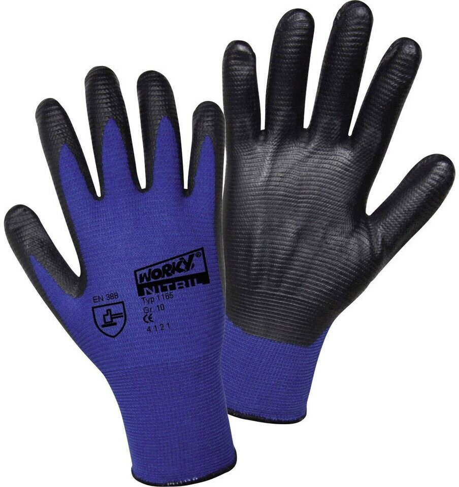 Leipold-Doehle Super Grip Nylon/Nitrile protective gloves blue/black (1165-9)
