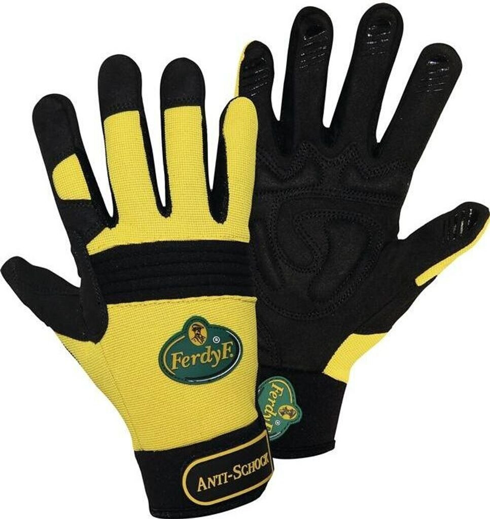 FerdyF. ANTI-SCHOCK Mechanics Glove Clarino® Synthetic Leather yellow/black (1970)