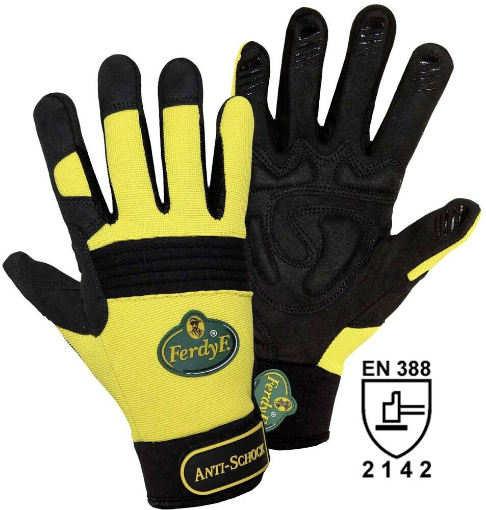 FerdyF. Anti-Shock Mechanics Glove yellow/black (1970-HM)