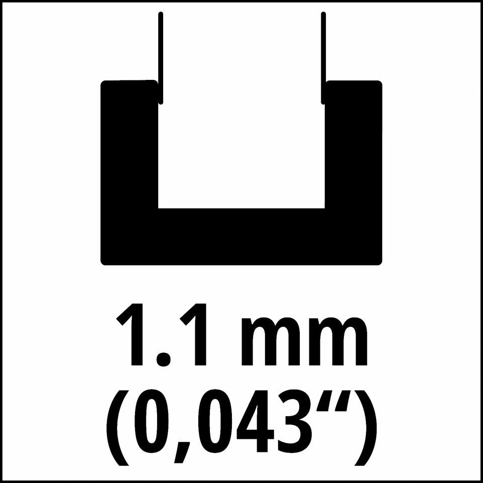 Einhell Einhell Replacement Chain Bar 20 cm 1.1 mm for Chainsaw (4500194) - side view