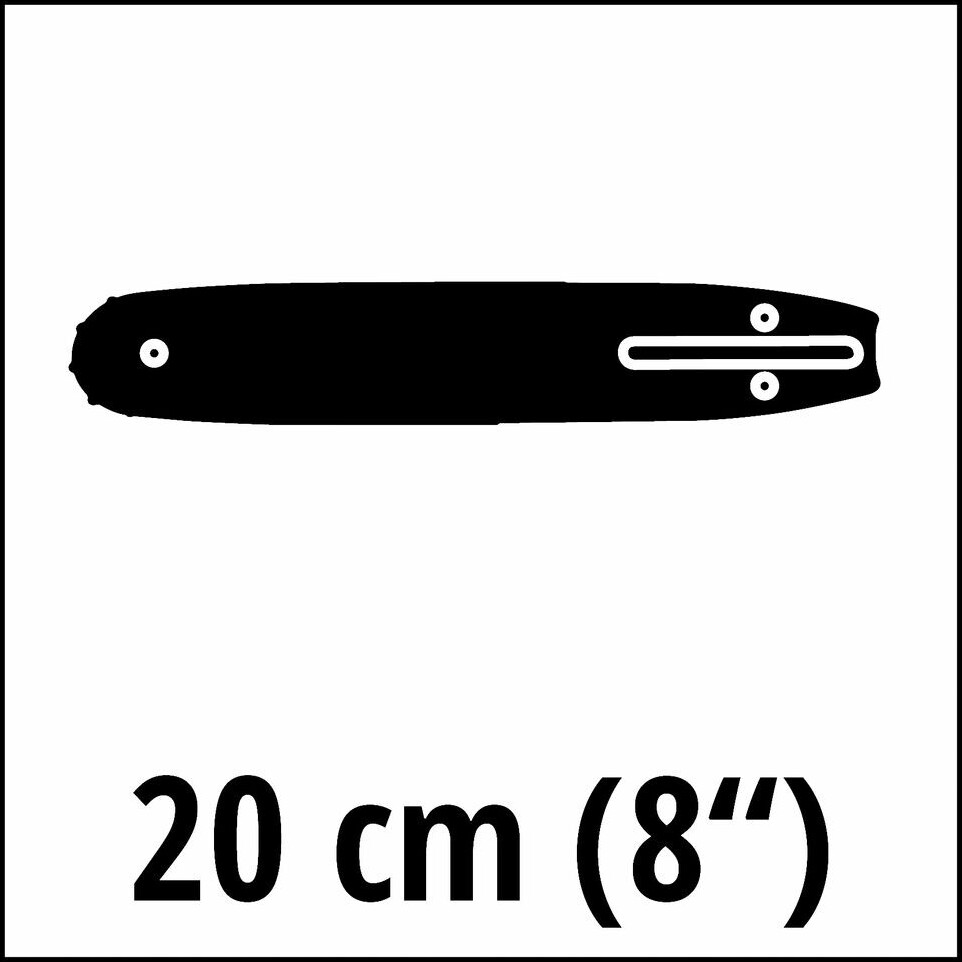 Einhell Einhell Replacement Chain Bar 20 cm 1.1 mm for Chainsaw (4500194) - back view