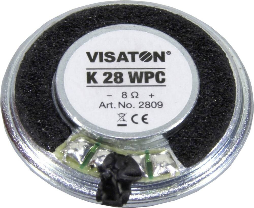 Visaton Mini speaker K 28 WPC, 1W, 8 Ohm, plastic membrane (2809)