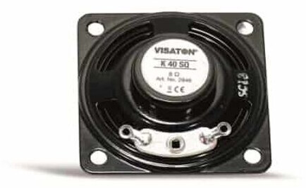 Visaton K 40 SQ Mini Speaker 4 cm 0.5 W 8 Ohm Plastic Membrane (2846)