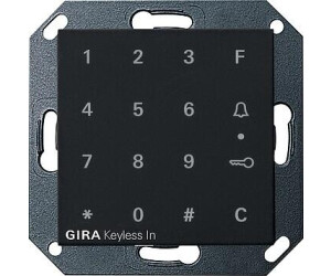 Gira Keyless In Code Keypad System 55 Black matt (2605005)