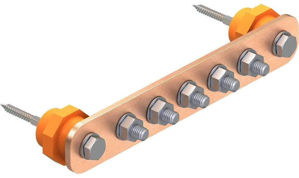 OBO Bettermann Equipotential Bonding Bar BigBar 1802 14 CU with 14 Connections 14xM10 Copper (5015847)