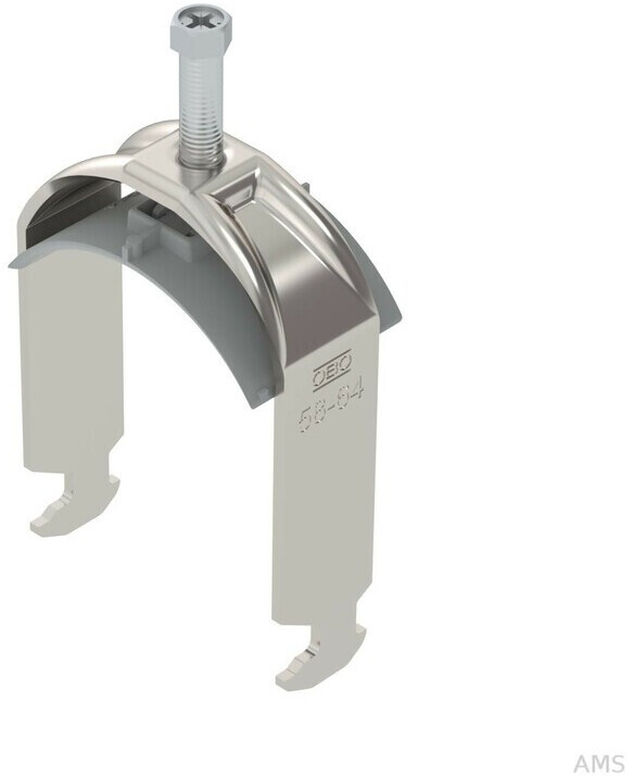 OBO Bettermann Pipe Clamp 2056 58-64mm Stainless Steel BS-H1-K-64 A2 (1186362)